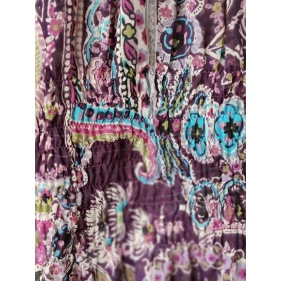 Jordache Juniors Top Blouse Sheer Pullover Bell 3/4‎ Sleeve Round Neck XL - Picture 7 of 12